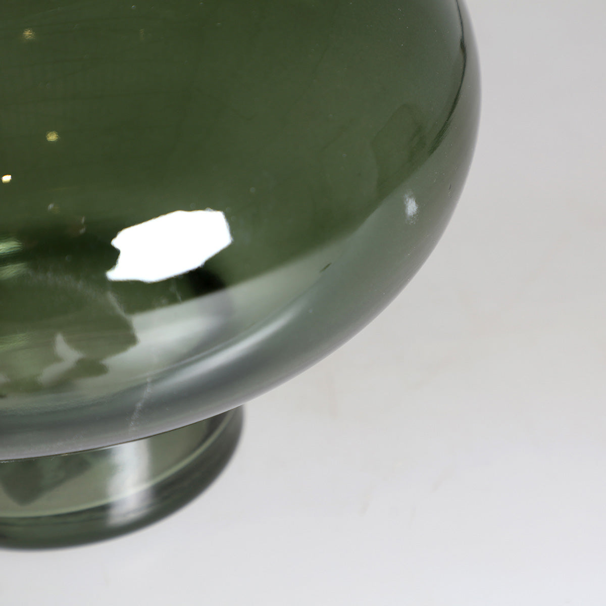 Jarrón de cristal verde