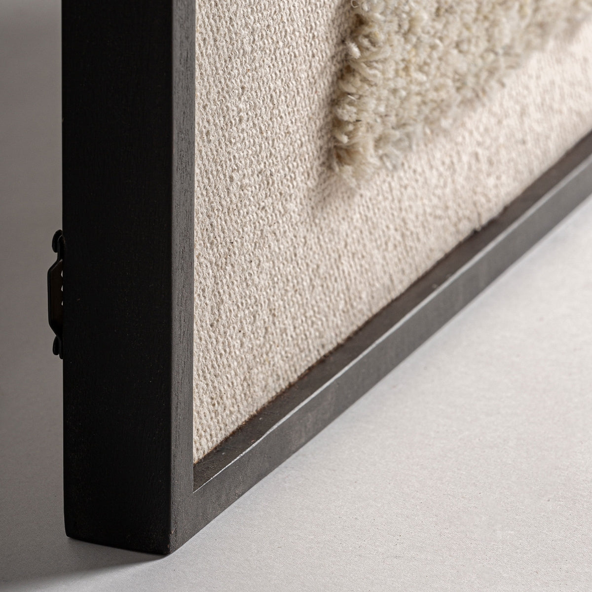 Cuadro multicolor tejido algodón y madera