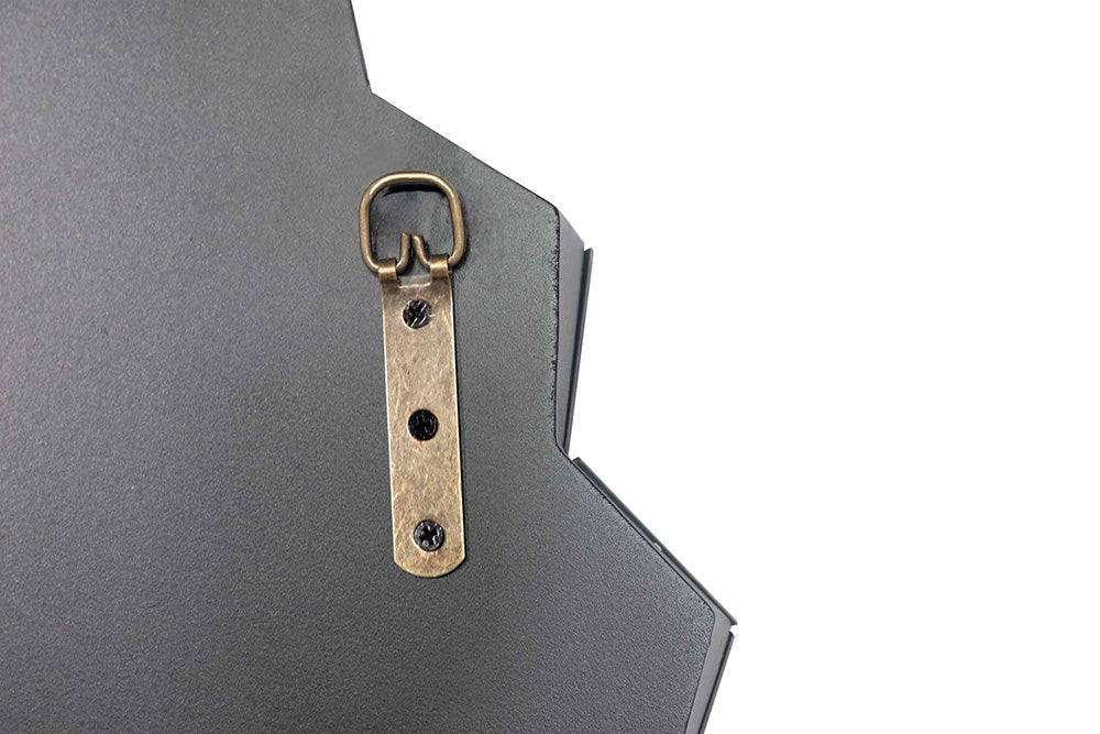 Anclaje espejo azulado y plata, mdf