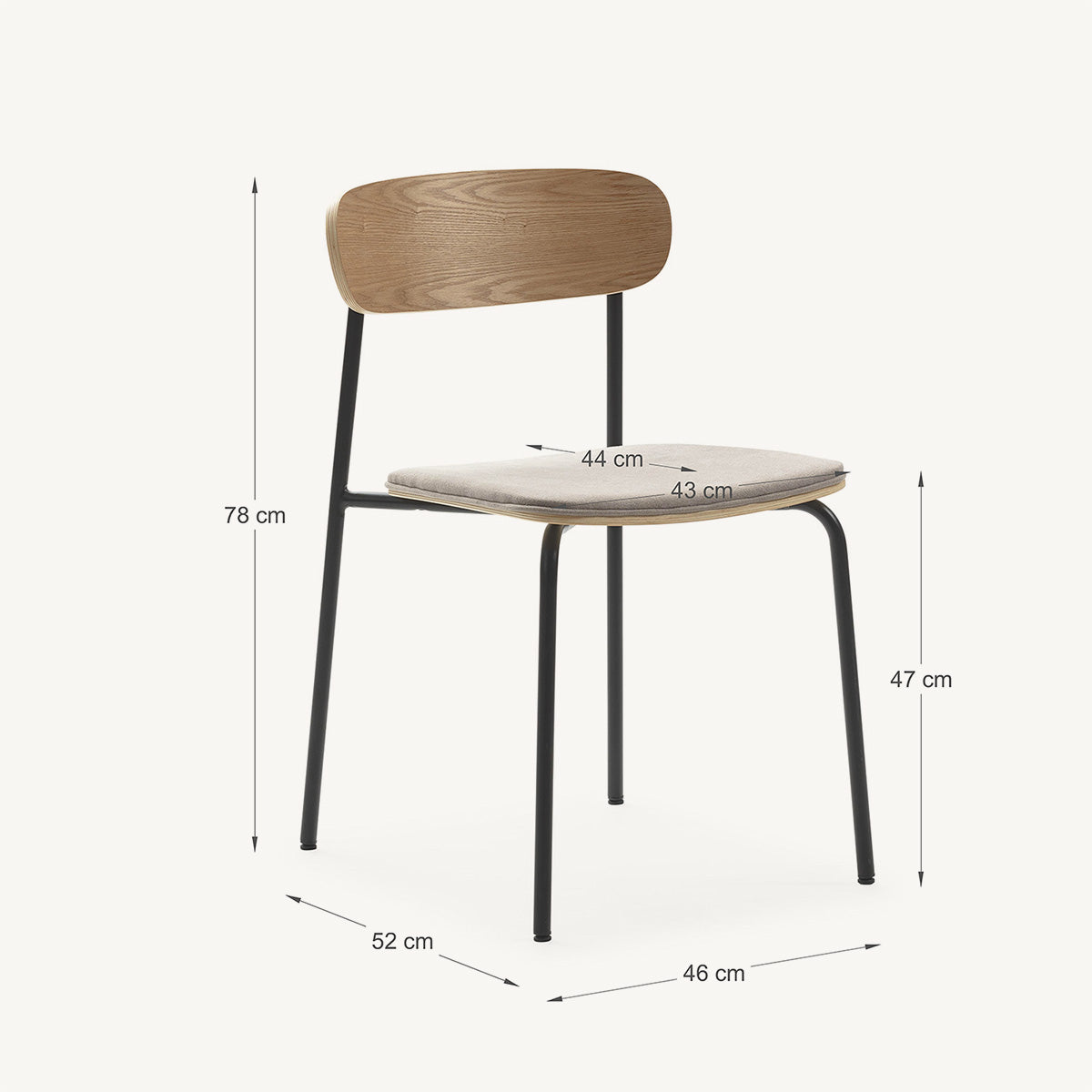 Silla Adriana Taupe