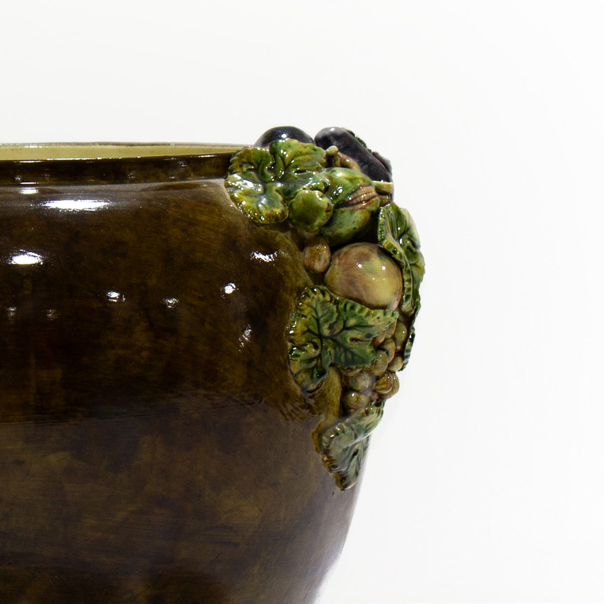 Macetero de cerámica, verde