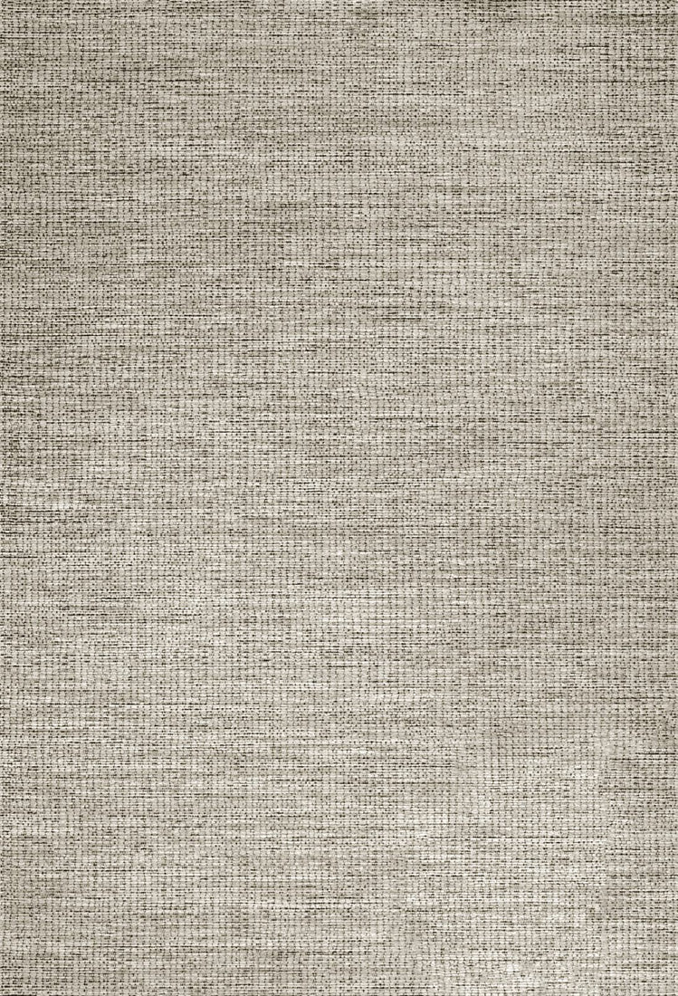 alfombra beige con puntadas negro