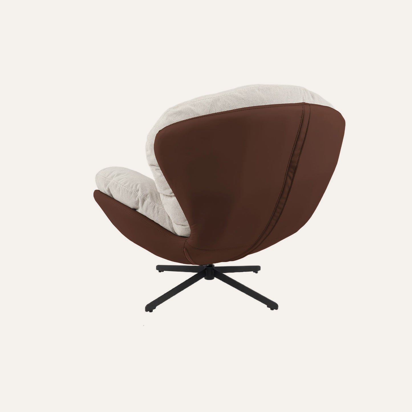 Sillón egg terracota y beige