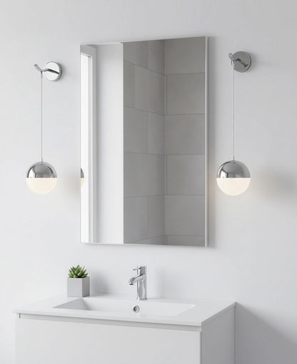 Aplique de pared  en acero color cromo