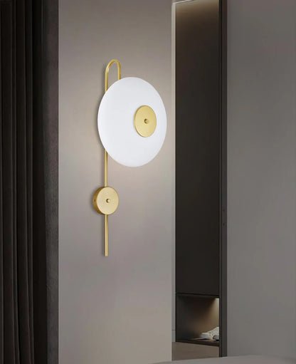 Aplique de pared dorado de acero