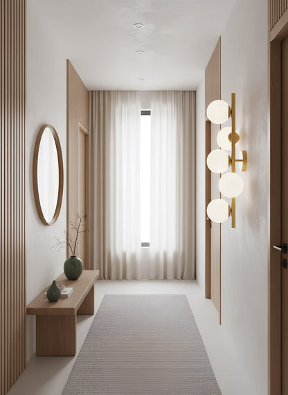 Aplique pared dorado 5 focos