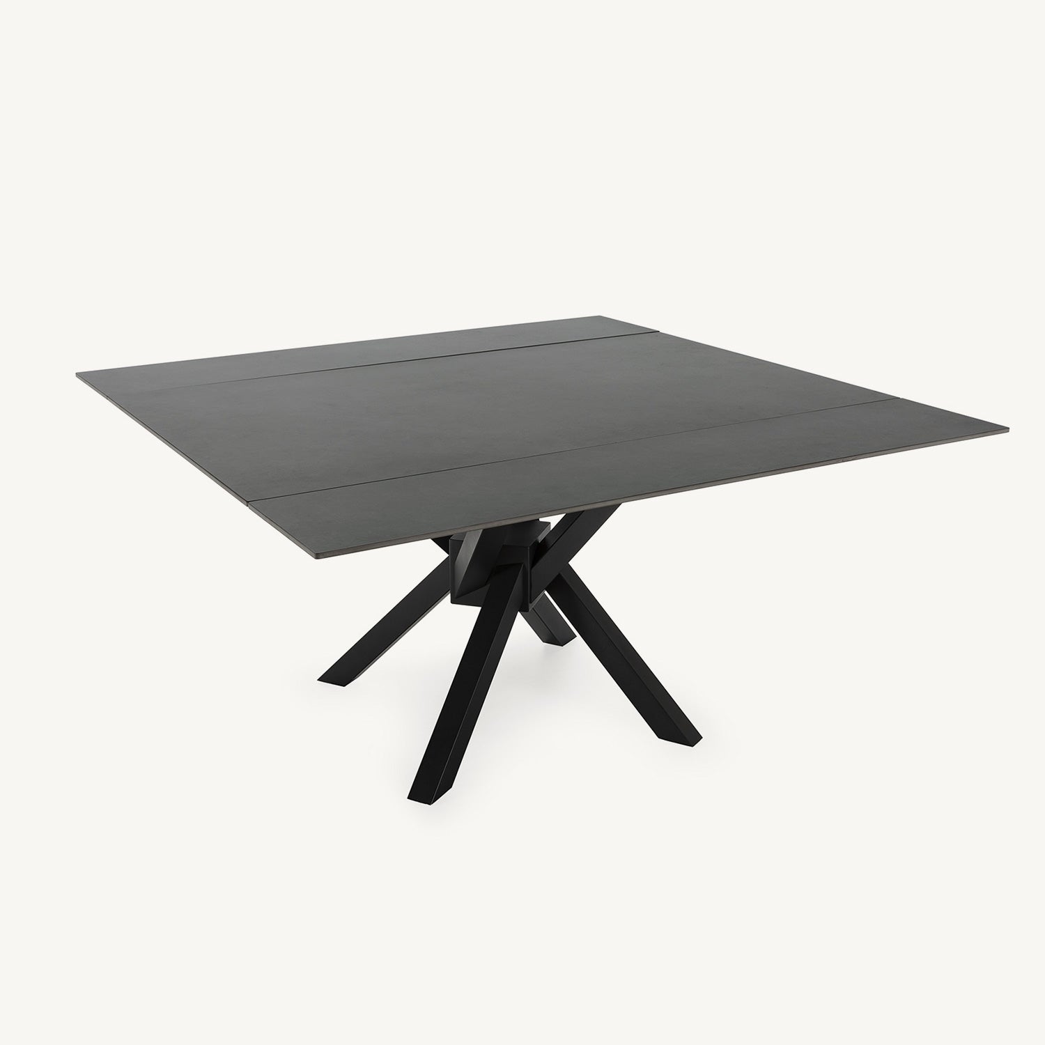 Mesa de comedor Arlene Cuadrada Extensible de piedra y metal