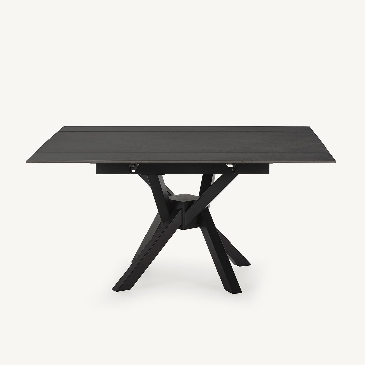 Mesa de comedor Arlene Cuadrada Extensible de piedra y metal