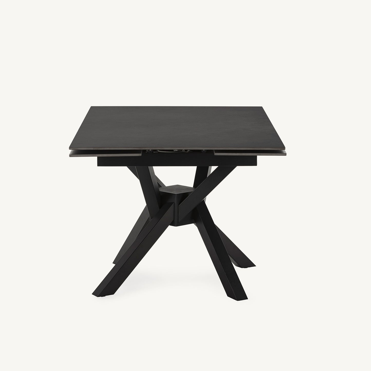 Mesa de comedor Arlene Cuadrada Extensible de piedra y metal