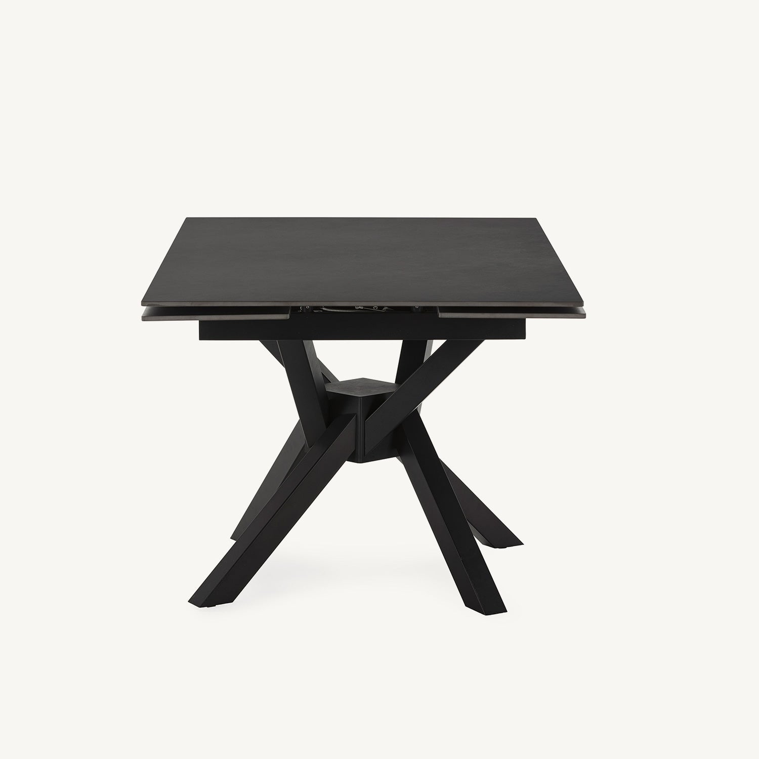 Mesa de comedor Arlene Cuadrada Extensible de piedra y metal