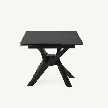 Mesa de comedor Arlene Cuadrada Extensible de piedra y metal