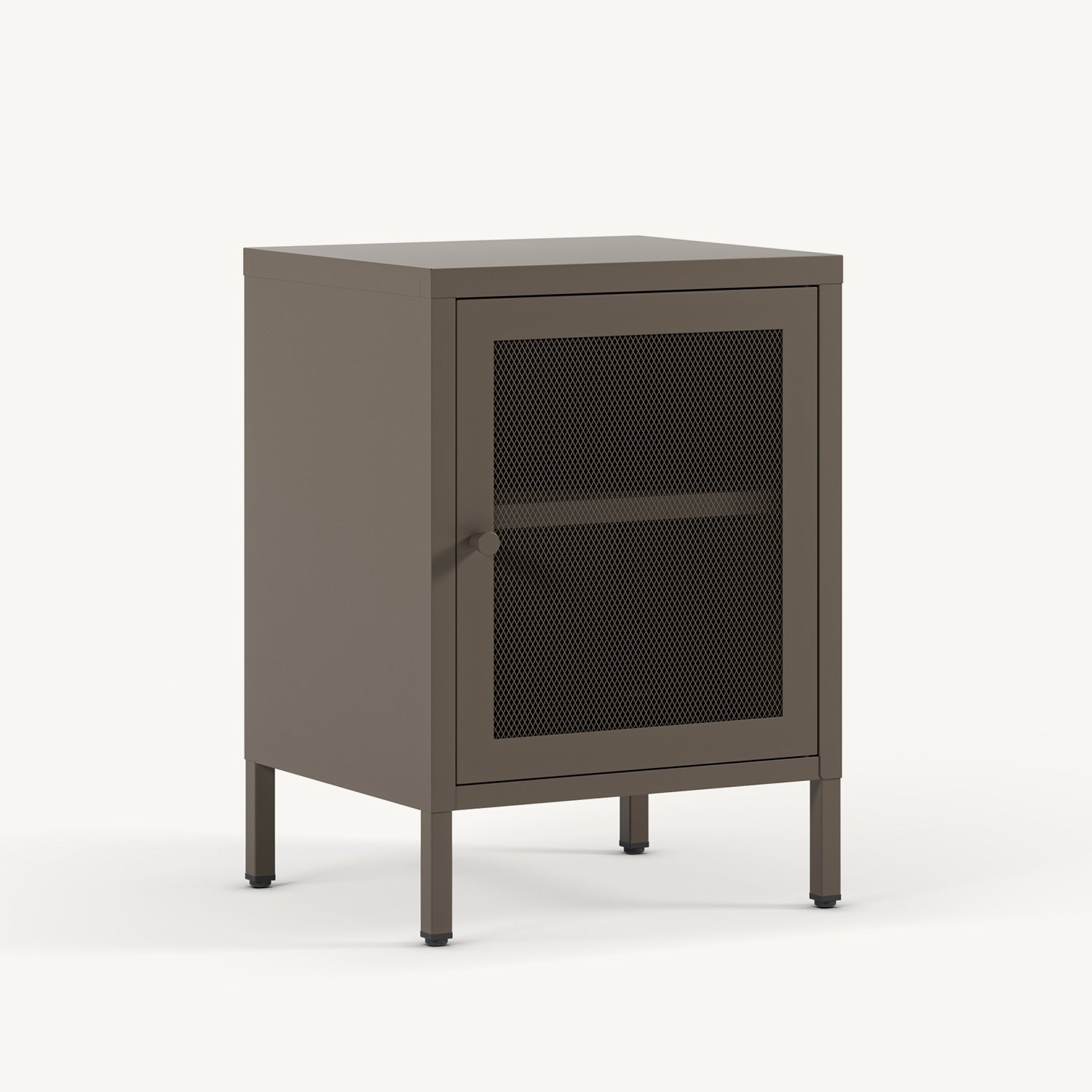 Mesa auxiliar Fayna en metal moka
