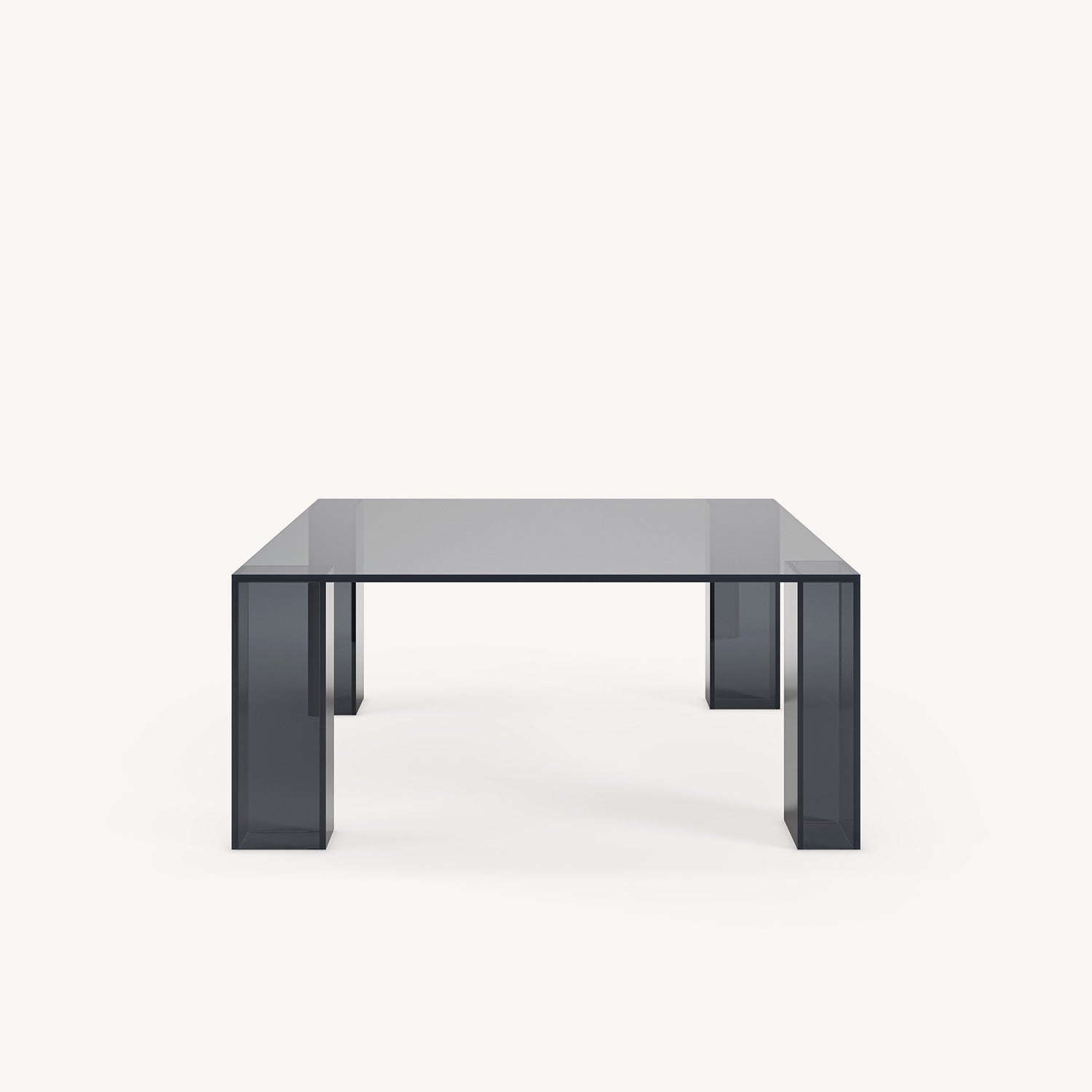 Mesa de centro Verena de Cristal Templado Gris Azulado