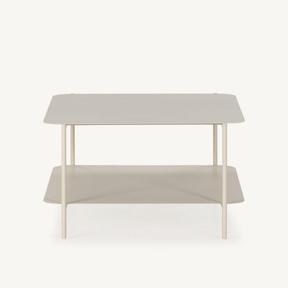 Mesa de centro cuadrada Beatrix de Metal Crema