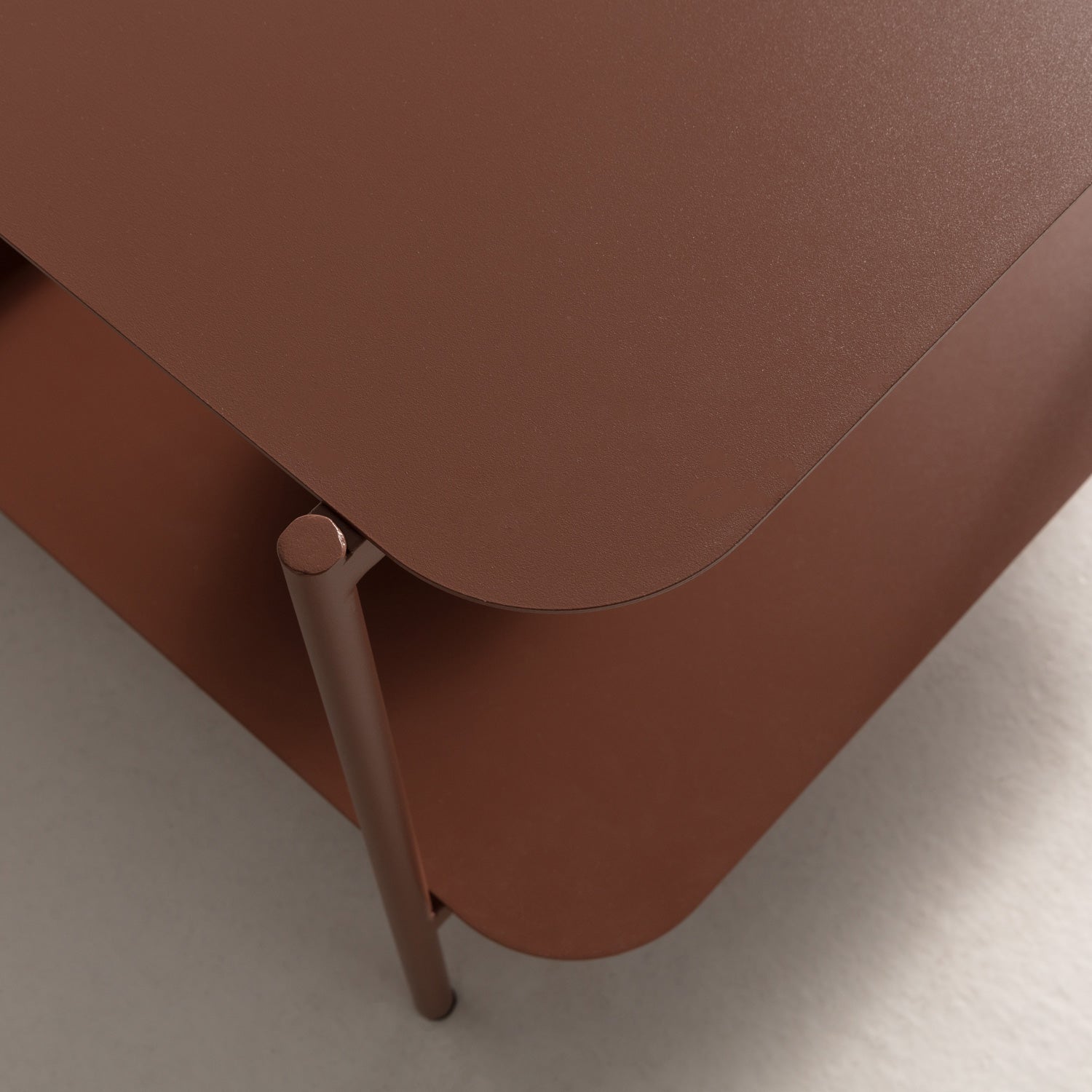 Mesa de centro de Metal Terracota rectangular 