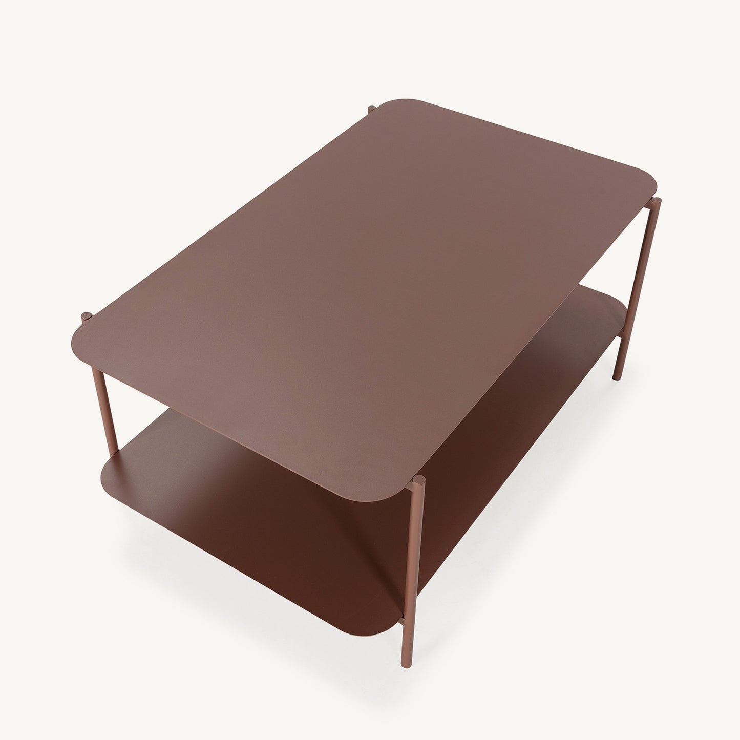 Mesa de centro de Metal Terracota rectangular 