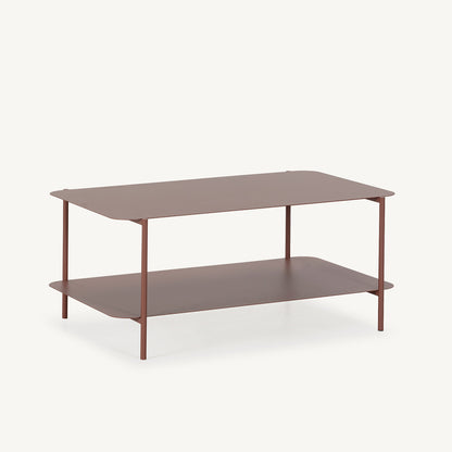 Mesa de centro de Metal Terracota rectangular 