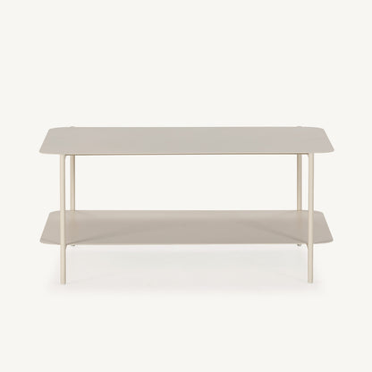 Mesa de centro de Metal Crema rectangular 