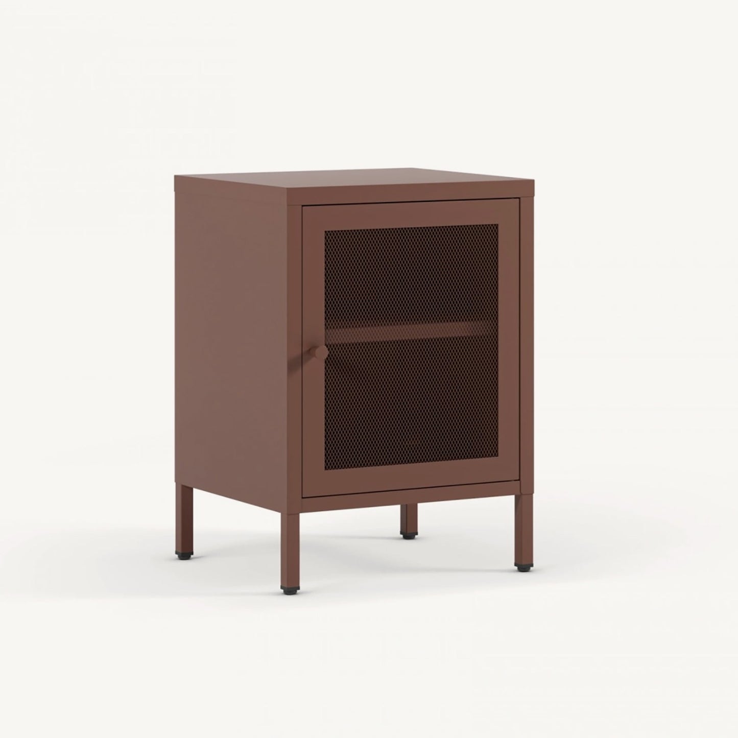 Mesa auxiliar Fayna en metal moka