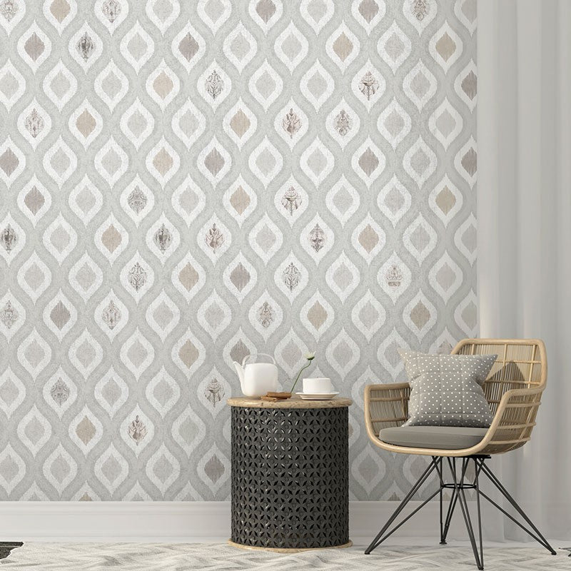 Papel pintado hoja geométrico continuo