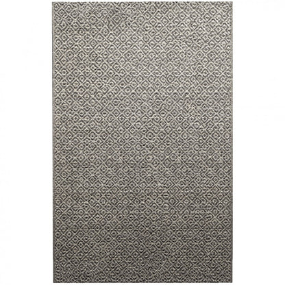 Alfombra de interior y exterior con rombos gris oscuro