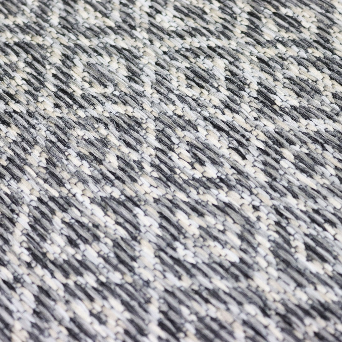 Alfombra de interior y exterior con rombos gris claro