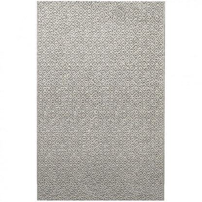 Alfombra de interior y exterior con rombos gris claro