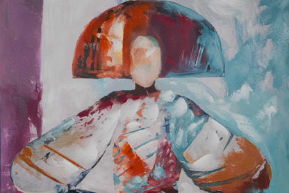 Lienzo Menina Nyobo de estilo expresionista abstracto de 80x120cm