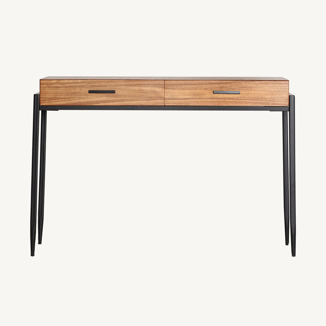 Consola madera nórdica y hierro