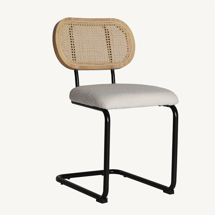Silla de comedor ratan y metal