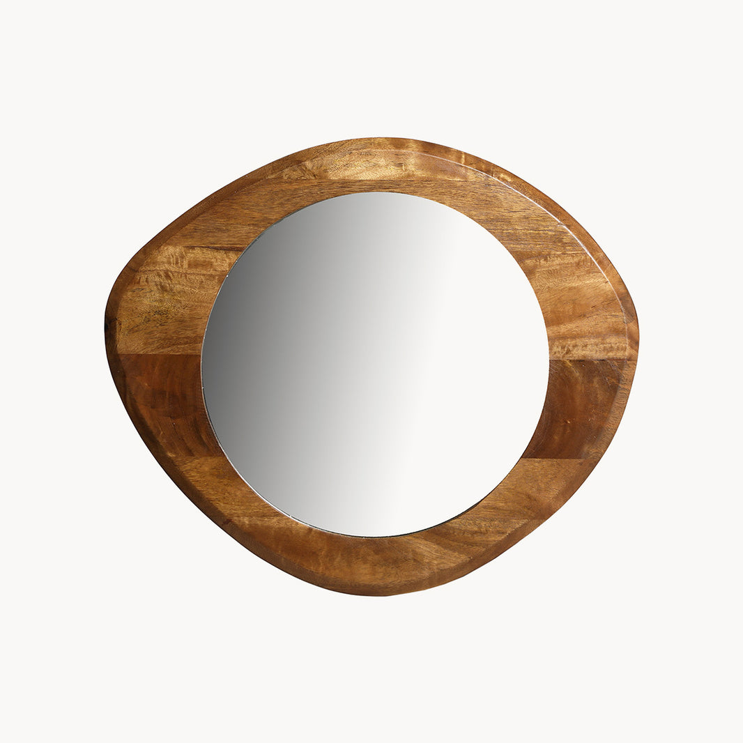 Espejo marrón madera de mango