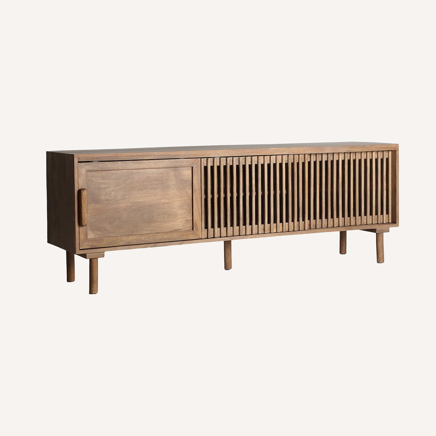 Mueble TV Trevoux Nórdico Mango Natural con 3 puertas