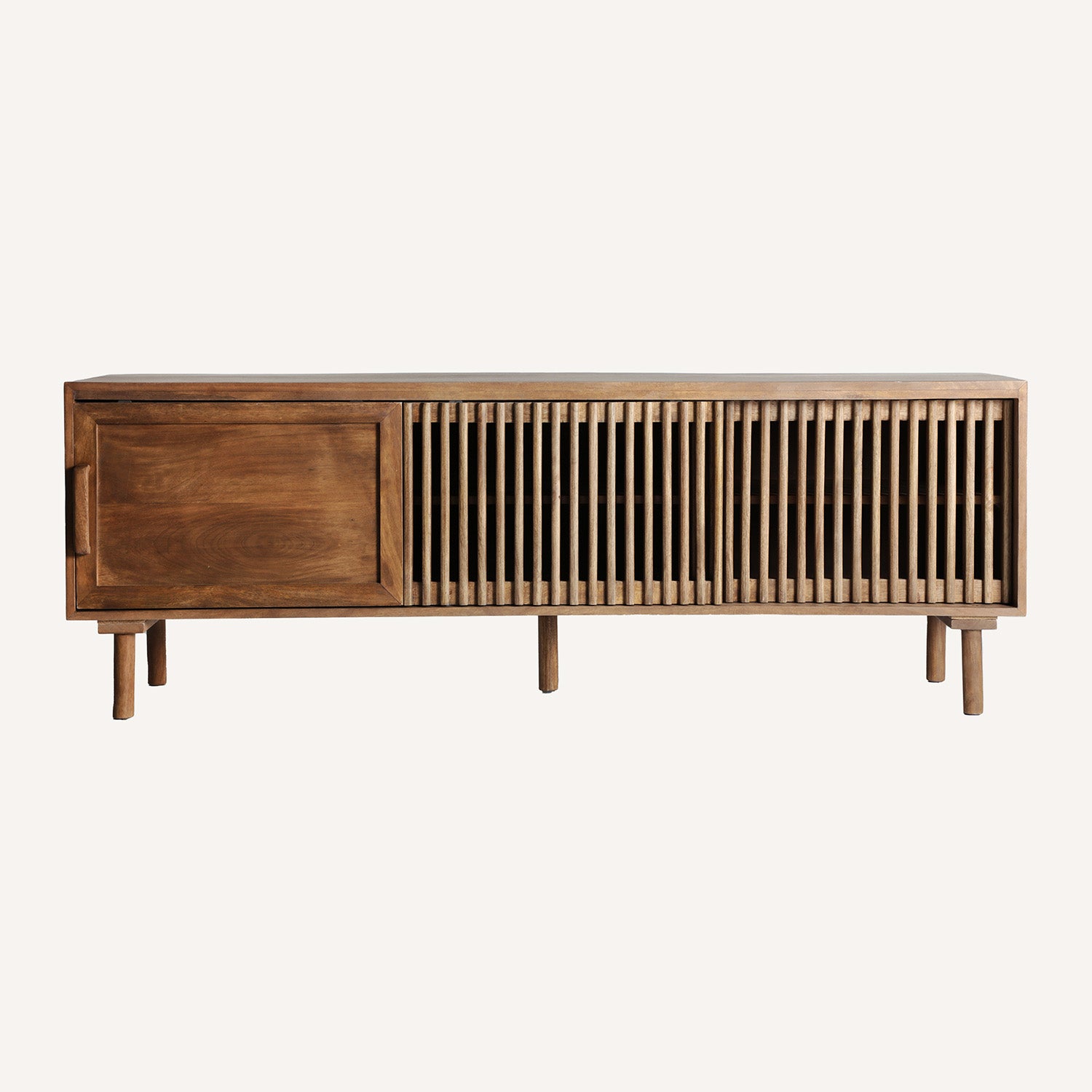 Mueble TV Trevoux Nórdico Mango Natural con 3 puertas