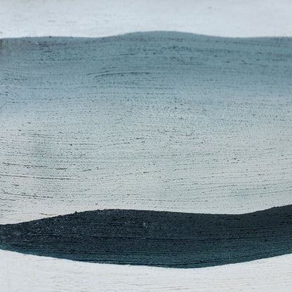 Cuadro de lienzo artesanal en tonos azules