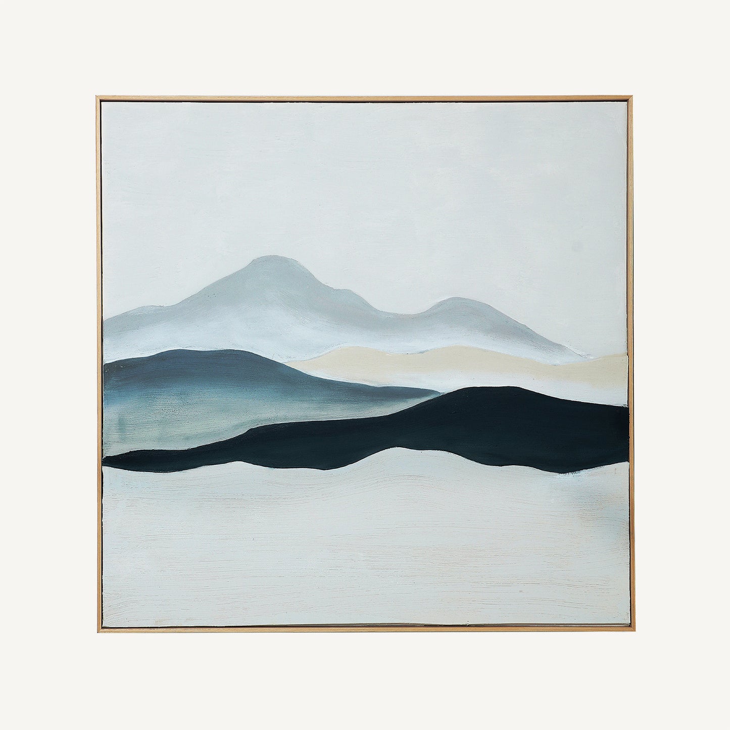 Cuadro de lienzo artesanal en tonos azules