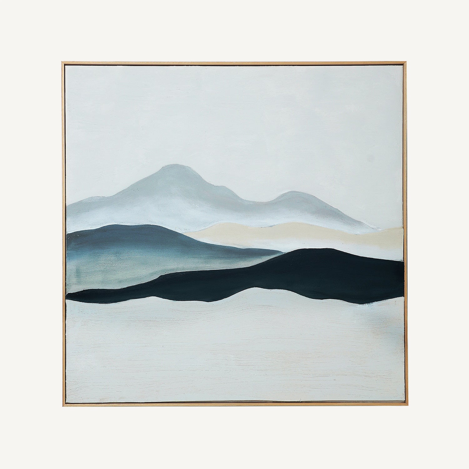 Cuadro de lienzo artesanal en tonos azules