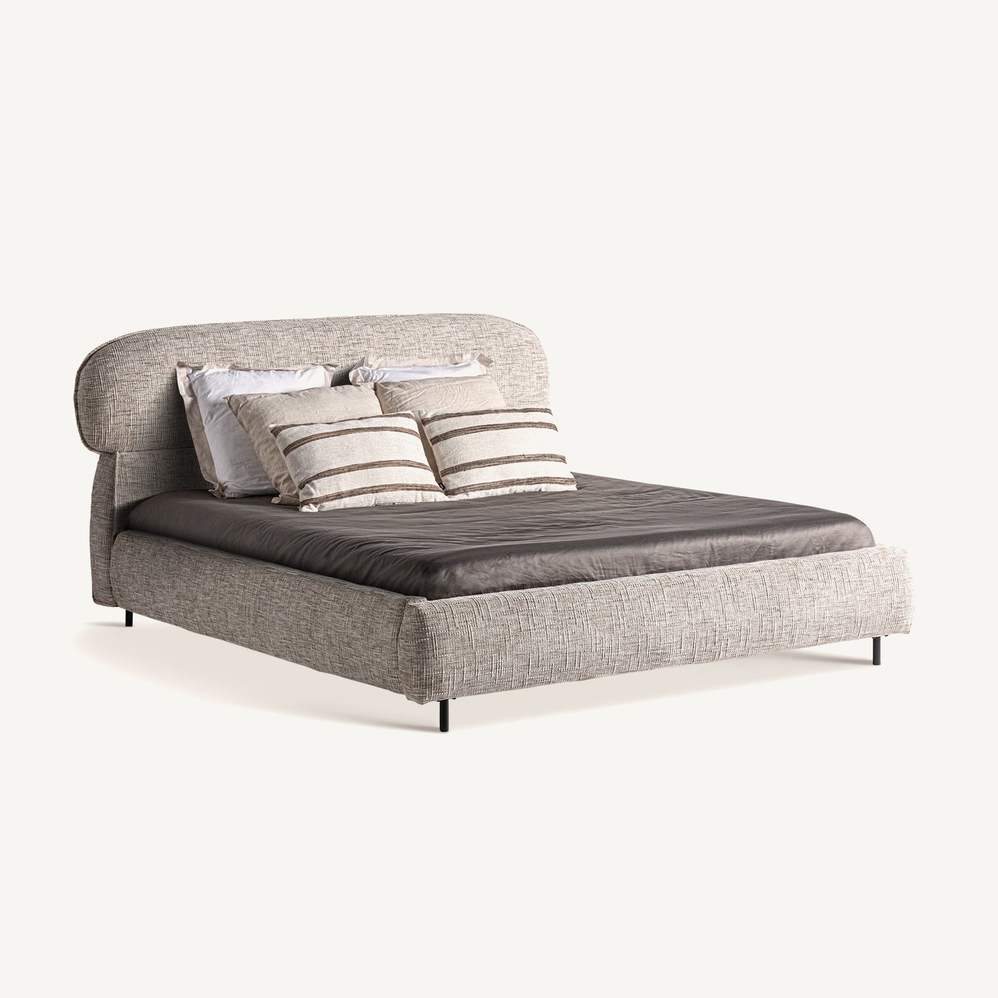 Cama Sannes de diseño contemporáneo para dormitorios cálidos y minimalistas
