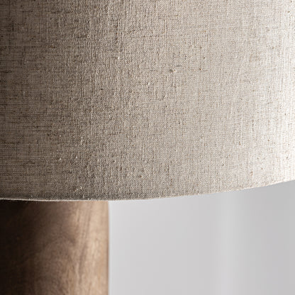 Detalle Lámpara de pie de estilo contemporáneo con pantalla de yute