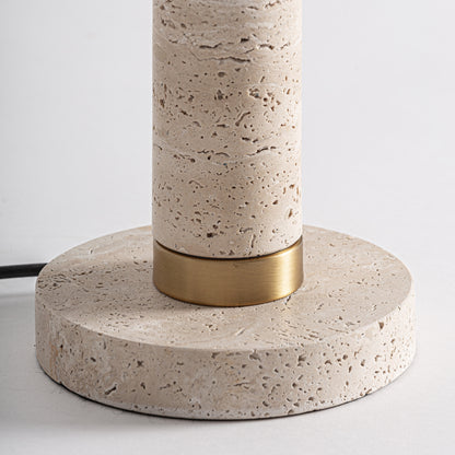Lámpara de travertino marfil