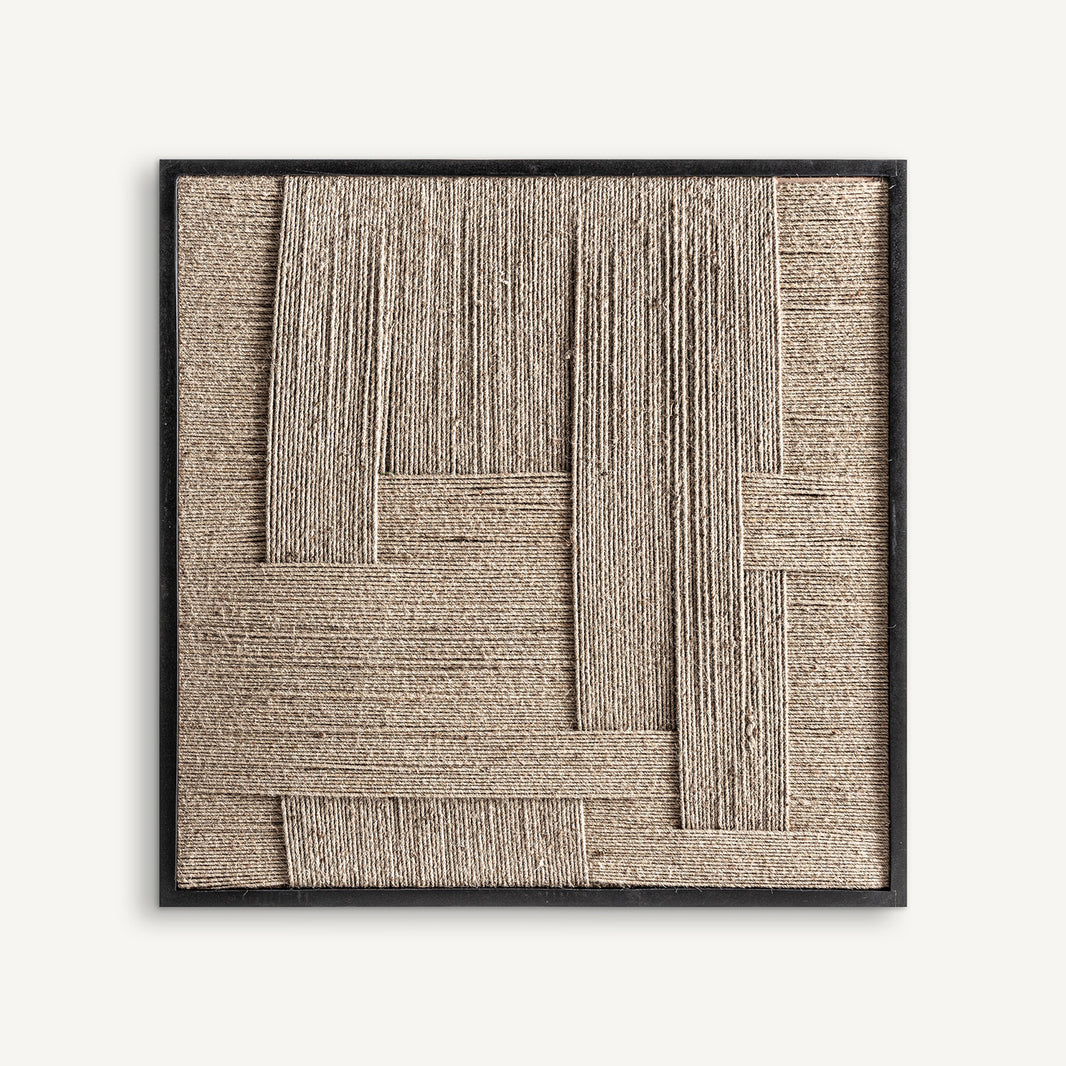 Cuadro con texturas naturales en Yute Tehuti 
