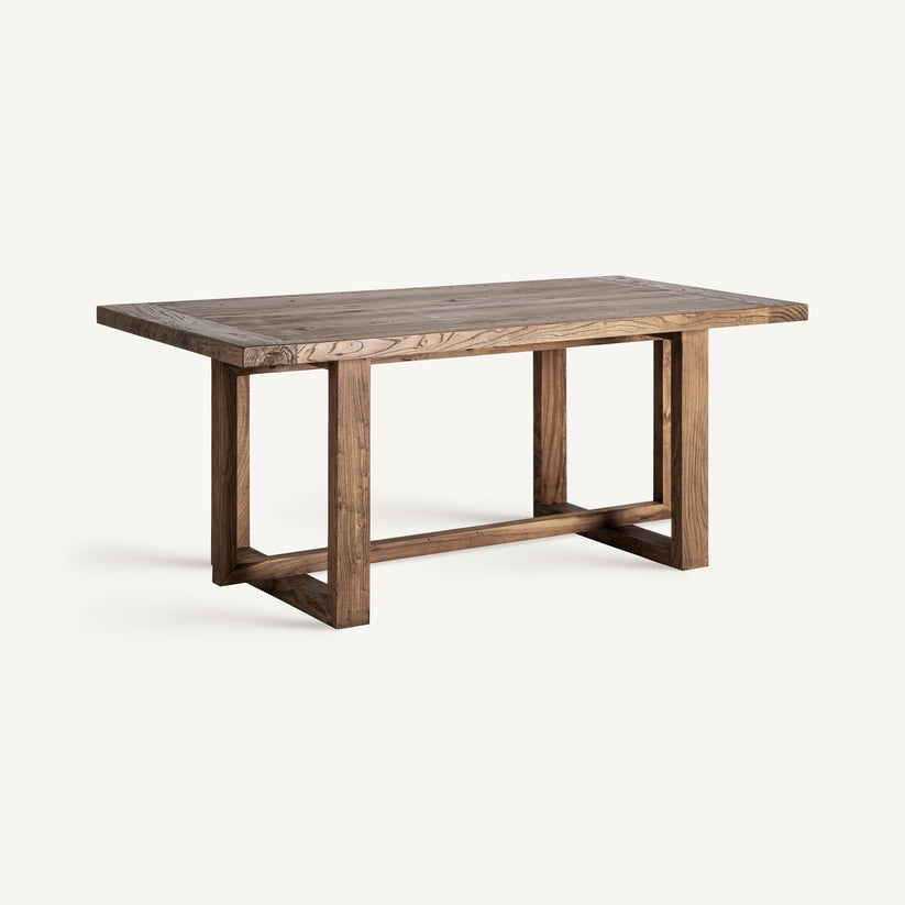 Mesa de escritorio de madera de olmo muy grande