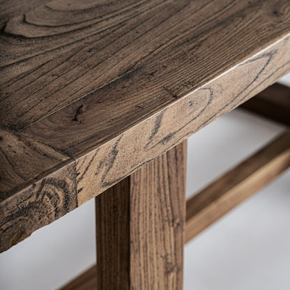 Mesa de escritorio de madera de olmo