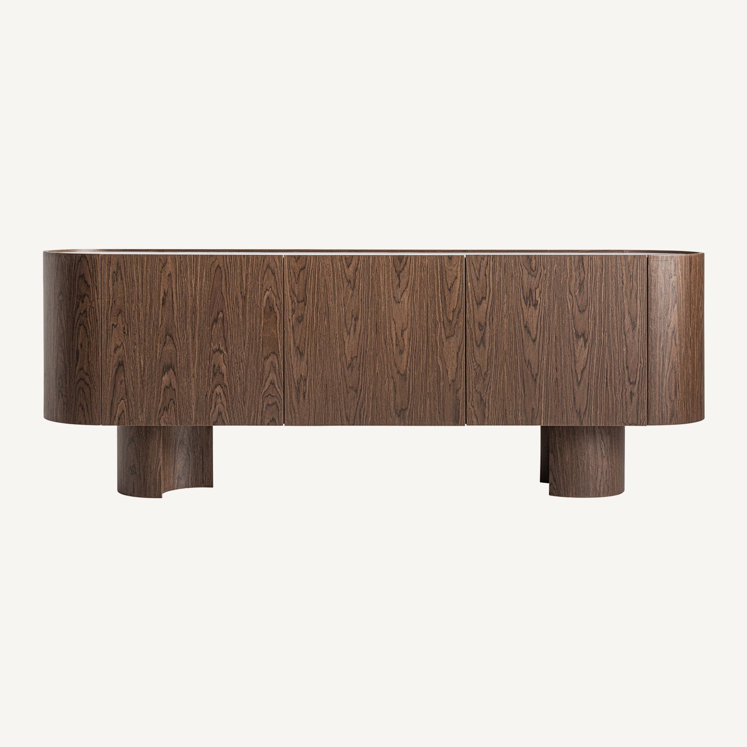 Mueble TV Arko en Madera y Porcelana Blanca