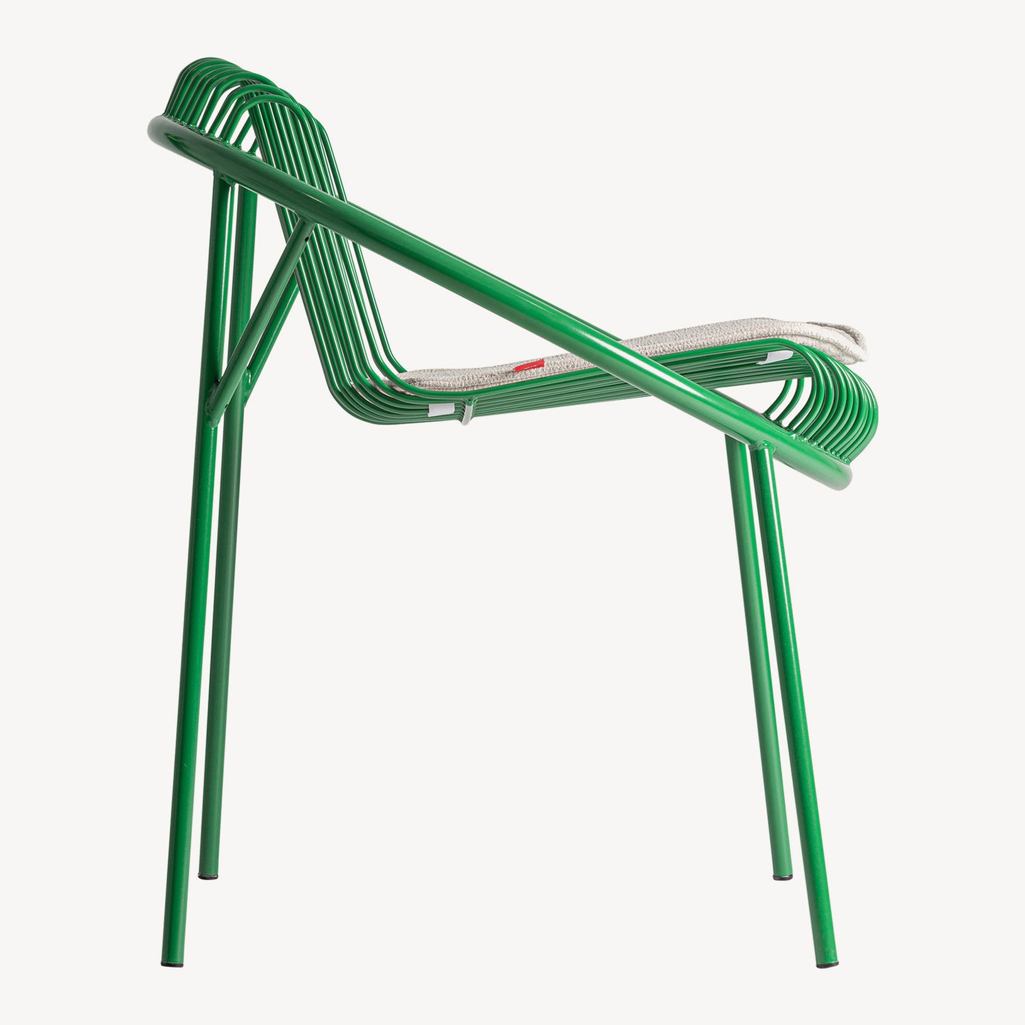 Silla Brienz outdoor en color verde con cojín hidrófugo para restaurantes