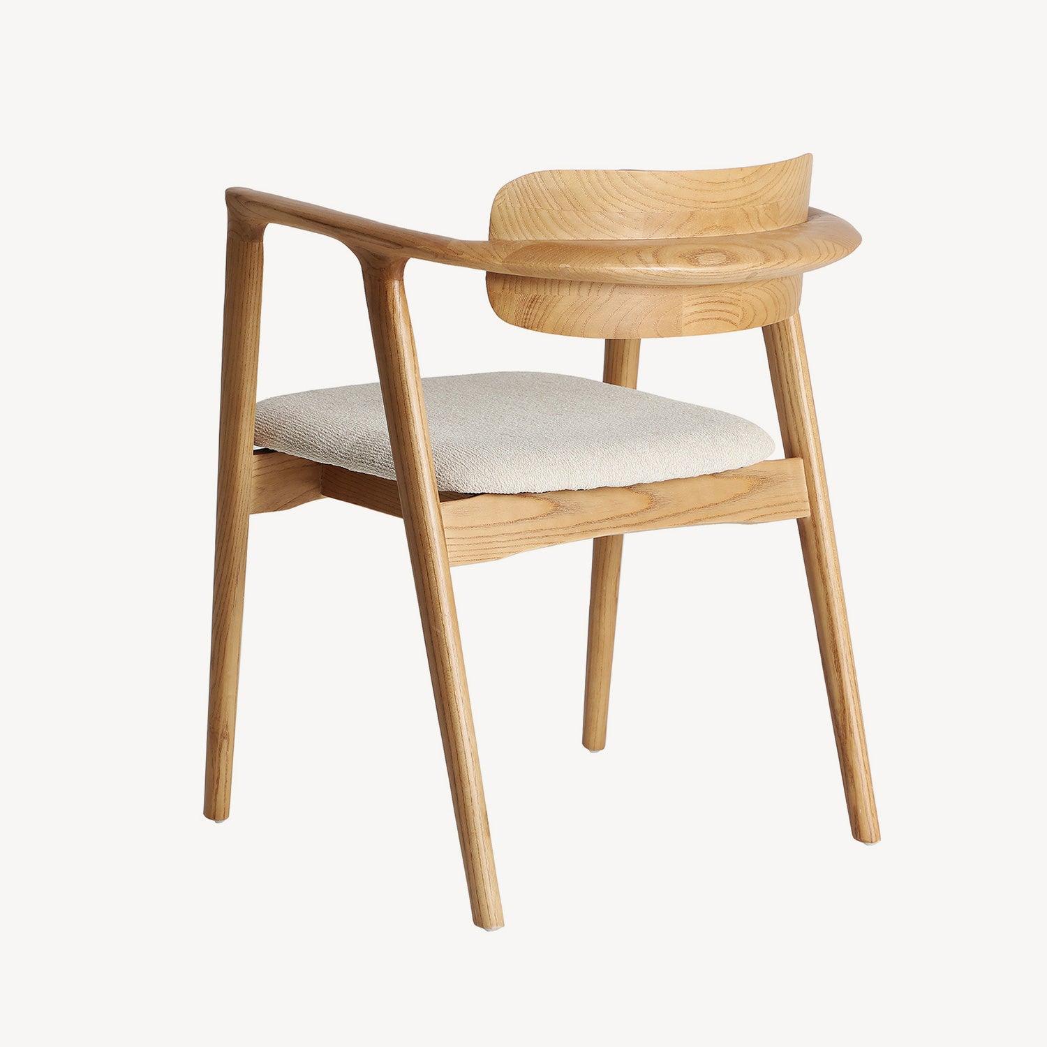 Silla de diseño Eriswil en madera marrón con estilo contemporáneo