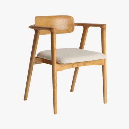 Silla de diseño Eriswil en madera marrón con estilo contemporáneo