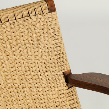 Sillón butaca en madera y cuerda