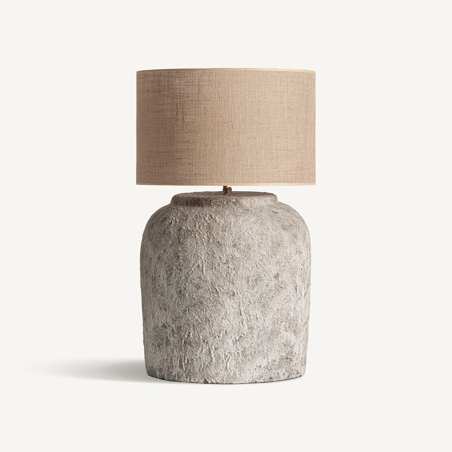 Lámpara de mesa en terracota y beige