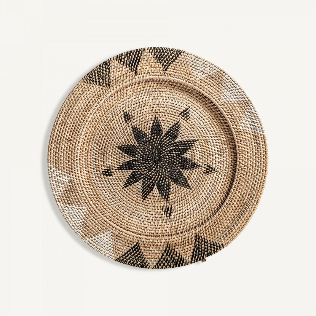 Plato decorativo en ratán Boho Chic