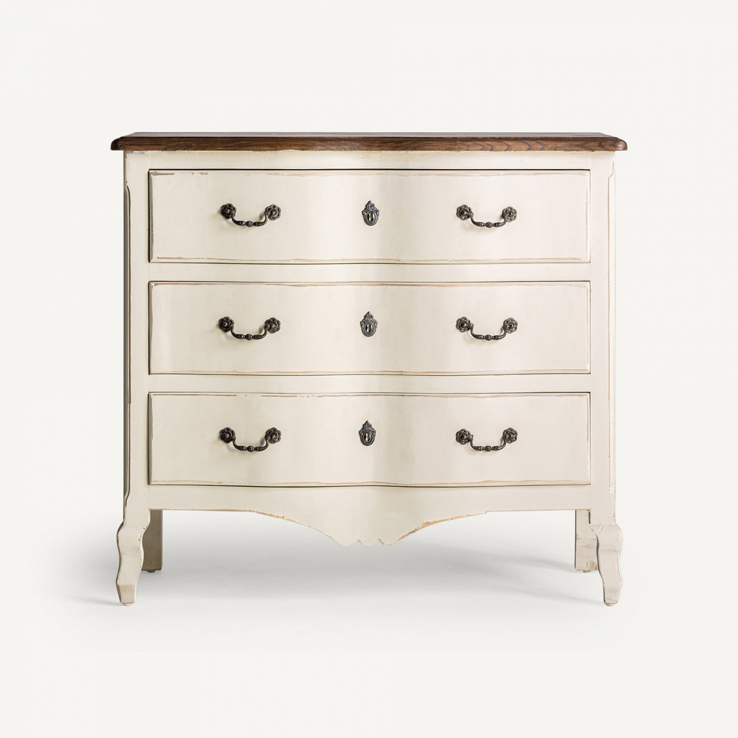 Cómoda de Estilo Francés coquette Blanco roto